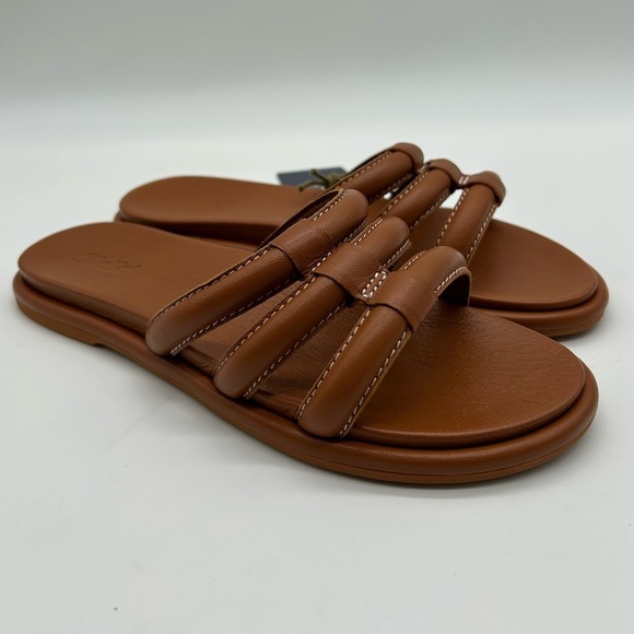 OluKai Shoes - Olukai Tiare Slide Women’s Sandals Size 7 Fox Brown Comfort Leather Slip-On NWT